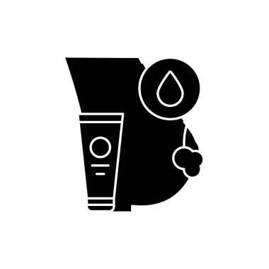 Meme ucu kremi renk çizgisi ikonu. İnsan hastalıkları.