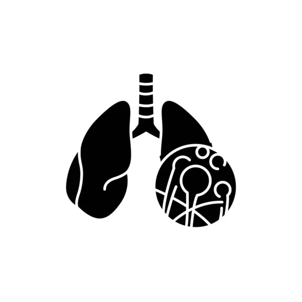 Lung Mucormycosis Color Line Icon Human Diseases Pictogram Web Page —  Vetores de Stock