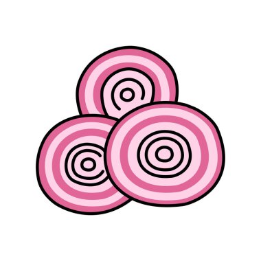 Doğranmış mavi soğan rengi ikonu. Doğal sebze. Web sayfası, mobil uygulama, tanıtım için resim grafiği.