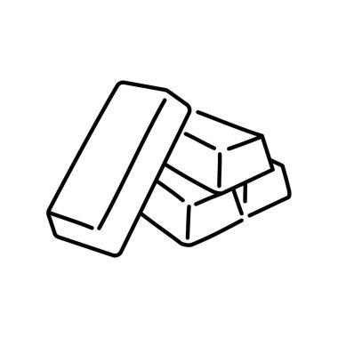 Altın renkli çizgi simgesi. Değerli taşlar. Web sayfası, mobil uygulama, tanıtım için resim grafiği.