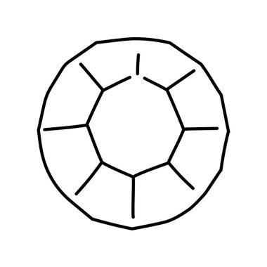 Safir renkli çizgi simgesi. Değerli taşlar. Web sayfası, mobil uygulama, tanıtım için resim grafiği.