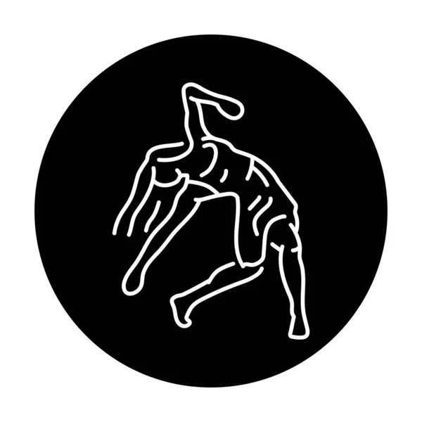 Retemporary Dance Color Line Icon Женщина Танцует Пиктограмма Веб Страницы — стоковый вектор