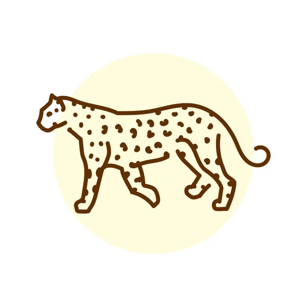 Illustration Der Leopardenfarbenlinie Tiere Australien — Stockvektor