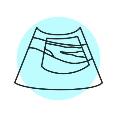 Vasküler ultrason renk çizelgesi çizimi. Kozmetoloji cilt bakımı kavramı.