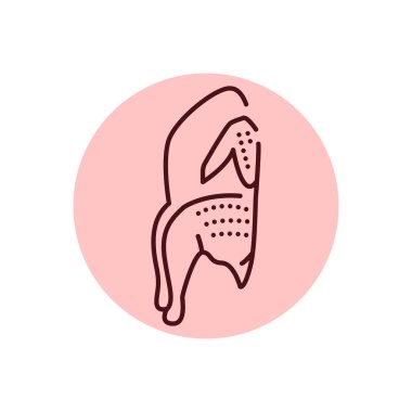 Keklik leşi renk çizgisi simgesi. Et doğrama. Web sayfası, mobil uygulama, tanıtım için resim grafiği.