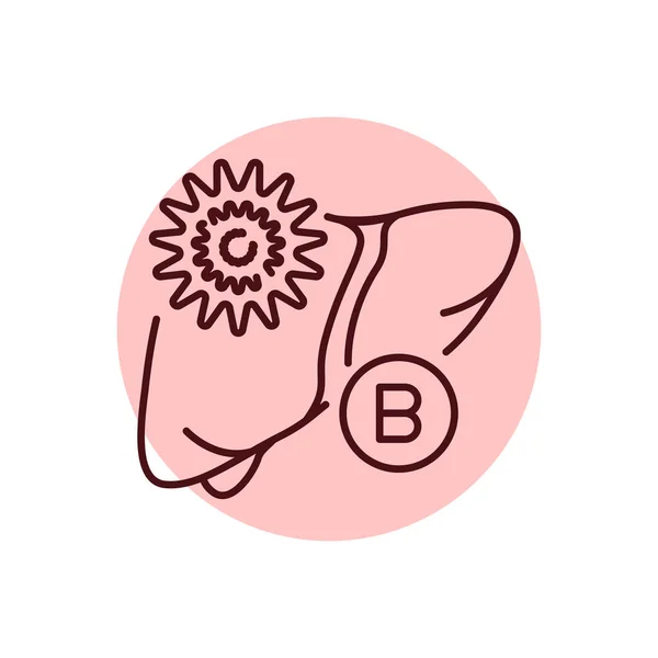 Hepatitis Farbstreifen Symbol Menschliche Krankheiten Piktogramm Für Webseite Mobile App — Stockvektor