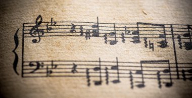 Spartito di musica classica vintage