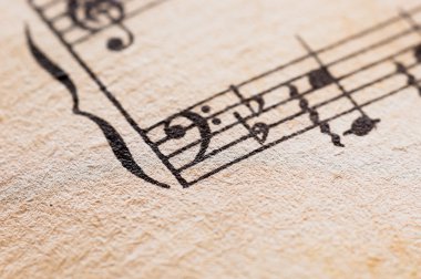 Spartito di musica classica vintage