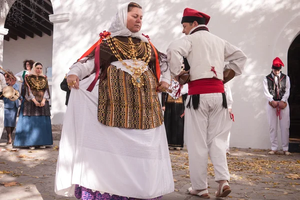 Фольклор танцювати типовий Ібіца, Іспанія Ліцензійні Стокові Зображення