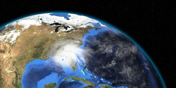 Hurikán Ian Floridě Země Viděna Vesmíru Extrémně Detailní Realistická Ilustrace — Stock fotografie
