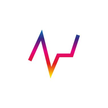 Beyaz arkaplanda gökkuşağı renkleri ses dalgası