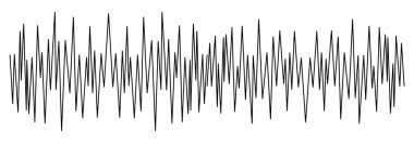 Beyaz arkaplanda siyah renkler ses dalgası