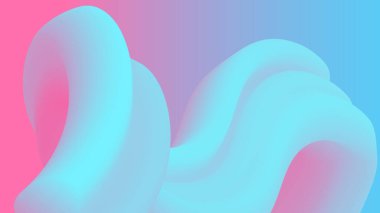 Kırmızı ve mavi sıvı dalga. Duoton geometrik kompozisyonlar ve 3D akış şekli. Kapak, iniş sayfası için modern arkaplan tasarımı.