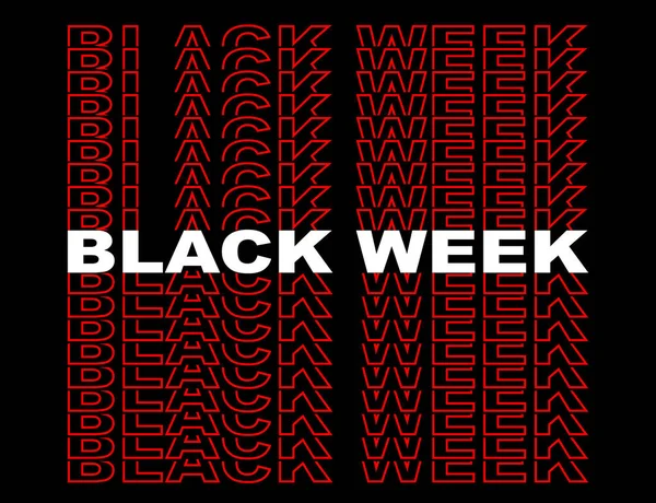 Siyah hafta reklam afişi. Vektör EPS 10.