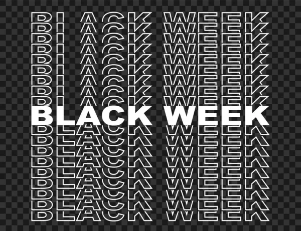 Siyah hafta reklam afişi. Vektör EPS 10.