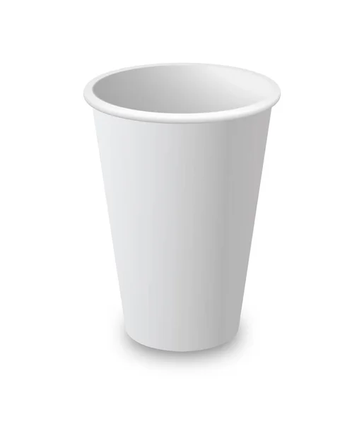Реалістична Чиста Паперова Чашка Кава Щоб Піти Вийняти Кухоль Векторні — стоковий вектор