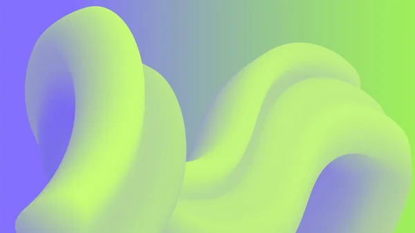 Onde fluide verte et bleue. Compositions géométriques Duotone avec gradient 3d forme de flux. Innovation design d'arrière-plan moderne pour couverture, page de renvoi. — Image vectorielle