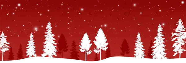 Kırmızı renkte Noel manzarası. Vektör illüstrasyonu EPS 10. — Stok Vektör