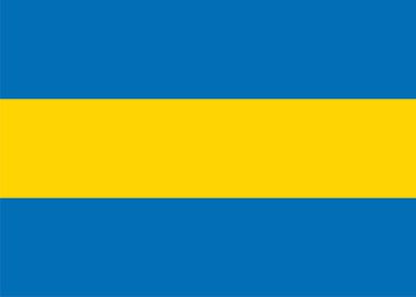 Eski Aland bayrağı 1922. Renkleri ve orantıları doğru. Vektör illüstrasyonu EPS 10.