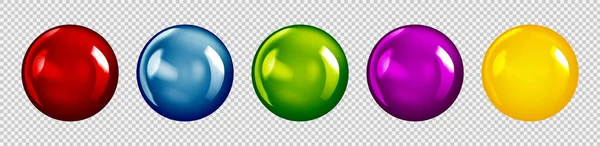 Set Sphère en verre. Des bonbons. Illustration vectorielle SPE 10. — Image vectorielle
