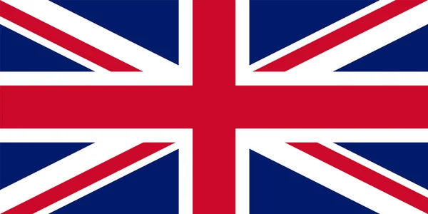 Britse Vlag Vector Illustratie Van Nauwkeurige Vlag Van Groot Brittannië — Stockvector