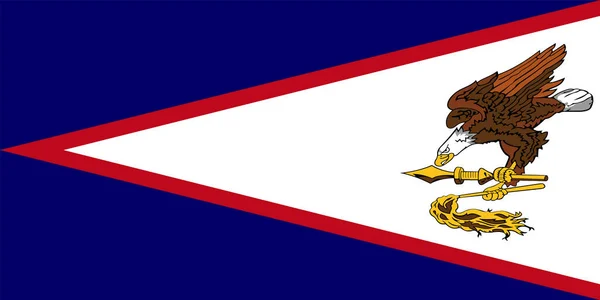 Bandeira Samoa Americana Cores Proporções Precisas Ilustração Vetorial Eps — Vetor de Stock