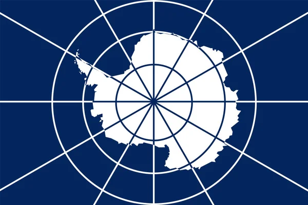Bandiera Del Trattato Antartico Colori Proporzioni Accurate Illustrazione Vettoriale Eps — Vettoriale Stock