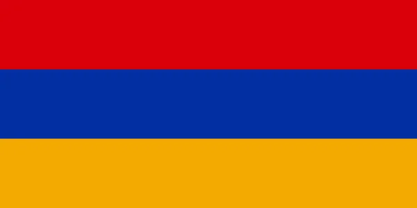Die Armenische Nationalflagge Die Offiziellen Farben Und Das Richtige Verhältnis — Stockvektor