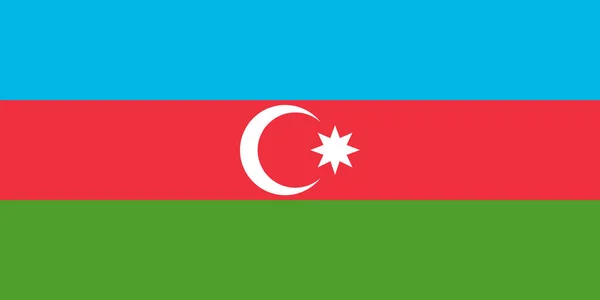 Vektorová Ázerbájdžánská Vlajka Ilustrace Ázerbájdžánské Vlajky Obrázek Ázerbájdžánské Vlajky Obrázek — Stockový vektor