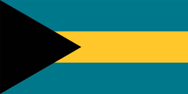 Illustration Vectorielle Drapeau Des Bahamas Drapeau National Des Bahamas — Image vectorielle