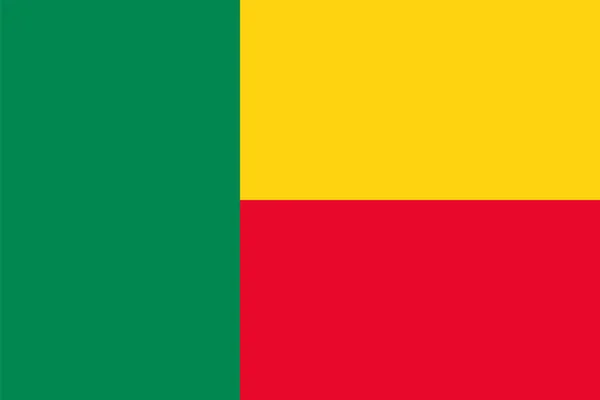 Národní Beninská Vlajka Oficiální Barvy Proporce Správně Beninova Vlajka Vektorová — Stockový vektor