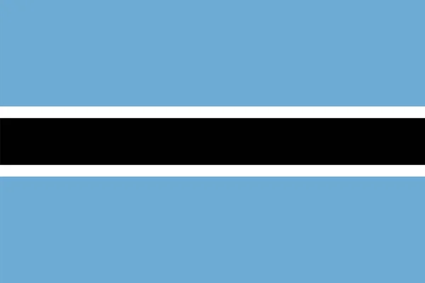 Nemzeti Botswana Zászló Hivatalos Színek Arányok Helyesen Botswana Zászló Vektor — Stock Vector