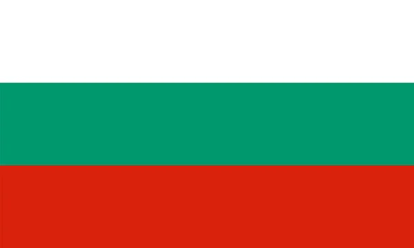 Flaga Bułgarii Narodowej Oficjalne Kolory Proporcje Poprawnie Flaga Bułgarii Ilustracja — Wektor stockowy