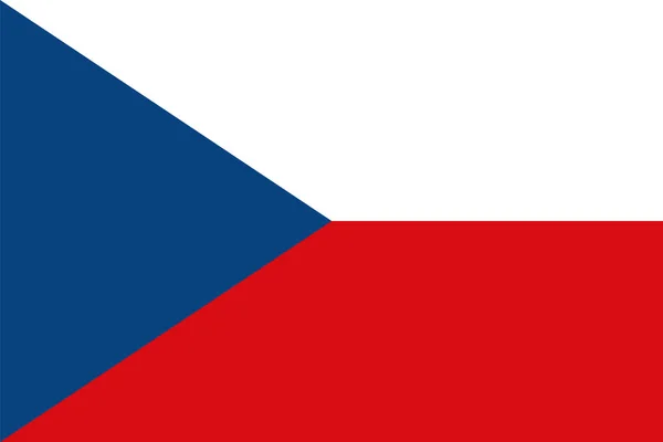 Nationell Tjeckisk Flagga Officiella Färger Och Proportioner Korrekt Tjeckiska Flaggan — Stock vektor
