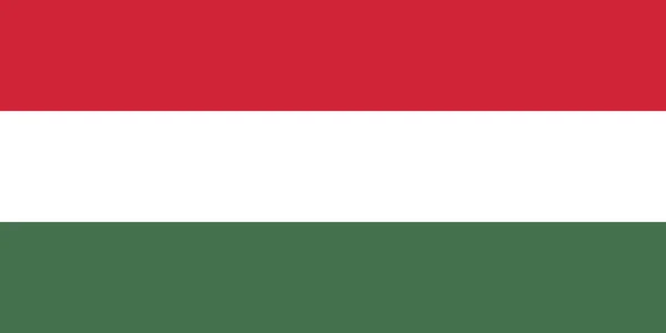 Narodowa Flaga Węgier Oficjalne Kolory Proporcje Poprawnie Flaga Węgier Ilustracja — Wektor stockowy