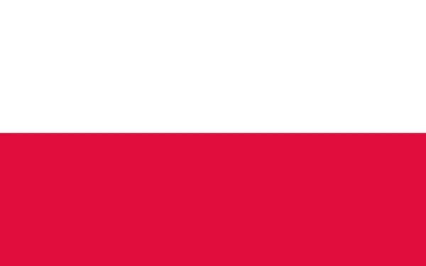 Ulusal Polonya Bayrağı Resmi Renkler Doğru Orantı Polonya Bayrağı Vektör — Stok Vektör