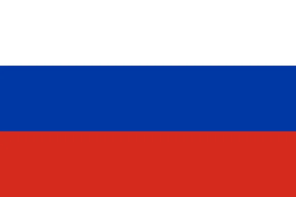 Ilustração Vetorial Bandeira Nacional Russa Projeto Plano —  Vetores de Stock