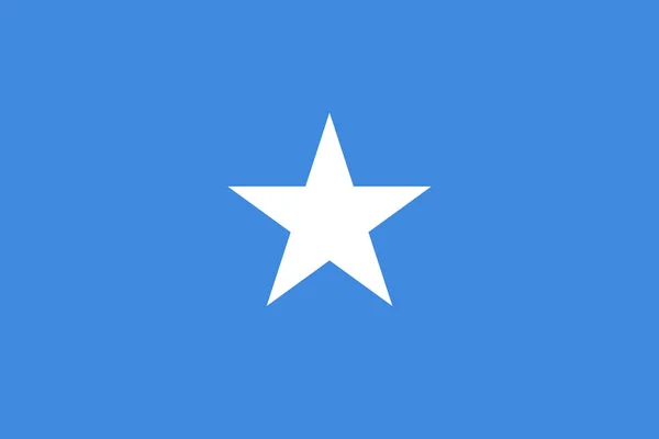 Nationell Somalisk Flagga Officiella Färger Och Proportioner Korrekt Somalisk Flagga — Stock vektor