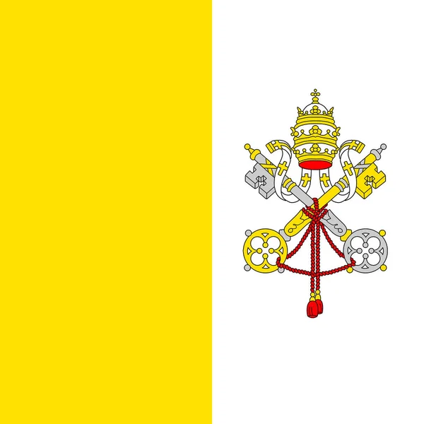 Vatikanflagge Offizielle Farben Und Proportionen Stimmen Vatikanfahne Vektorillustration Eps10 — Stockvektor