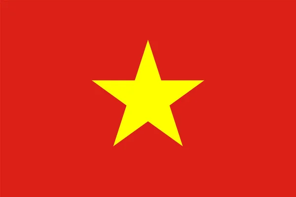 Bandera Vietnam Colores Oficiales Proporción Correcta Bandera Vietnam Ilustración Vectorial — Archivo Imágenes Vectoriales