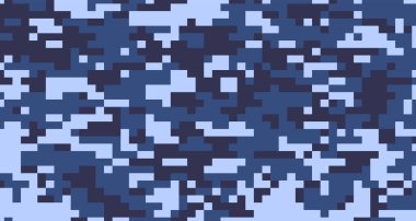 Vektör kamuflaj askeri dokusu asker mavi piksel. EPS 10