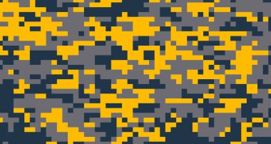 Askeri model vektör kamuflajı asker sarı piksel. EPS 10