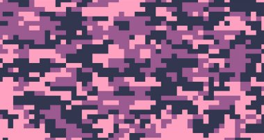 Askeri model vektör kamuflajı. Mor asker piksel. EPS 10