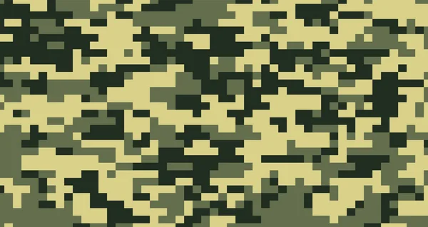 Vector Camouflage Military Texture Background Soldier Green Pixel Eps — 图库矢量图片