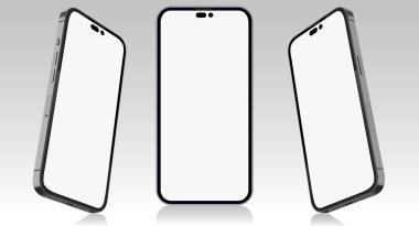 Akıllı telefon boş ekran, telefon modeli. Bilgi grafikleri veya sunum UI tasarım arayüzü için şablon