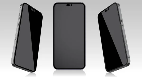 Akıllı telefon boş ekran, telefon modeli. Bilgi grafikleri veya sunum UI tasarım arayüzü için şablon