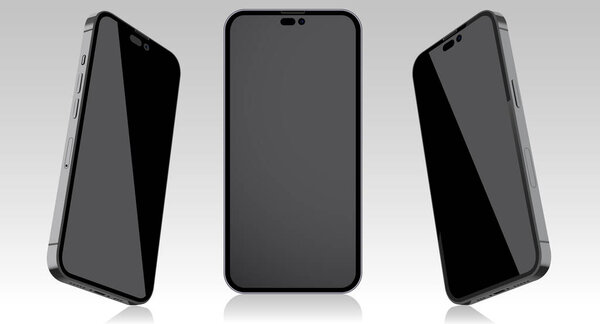 Smartphone blank screen, phone mockup. Template for infographics or presentation UI design interface