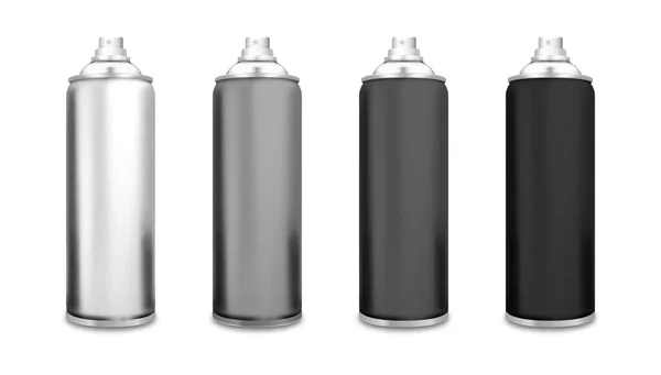 Aerosol Sprayflaska Metall Burk Deodorant Eller Färgmall Vektorillustration Eps — Stock vektor