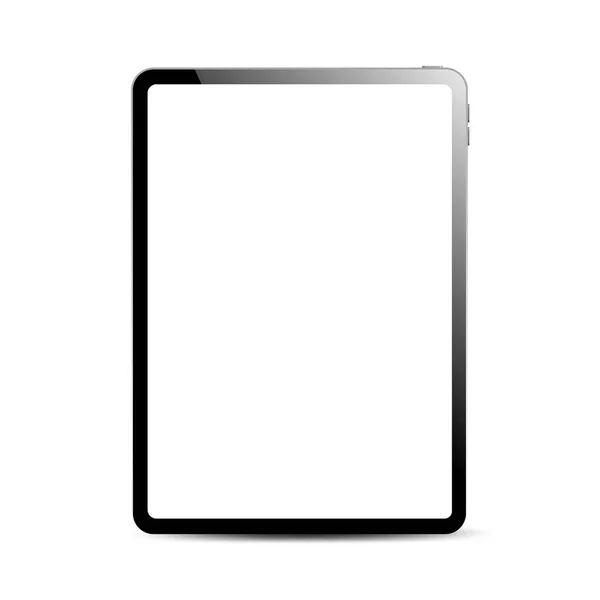 Realistic Tablet Mockup Blank Screen Tablet Vector Isolated White Background — Stock Vector