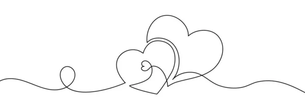 Coeur Symbole Amour Abstrait Illustration Vectorielle Dessin Ligne Continue Symbole — Image vectorielle